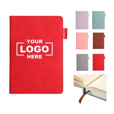 Soft PU Leather Cover Notebook with Pen Loop
